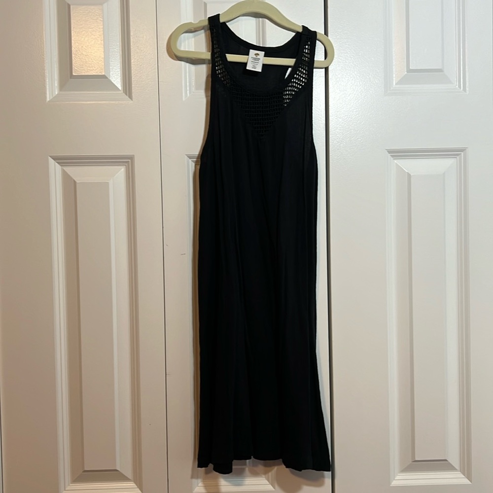 Tucker + Tate Black Swim Gauzy Coverup Dress Girls L 10/12